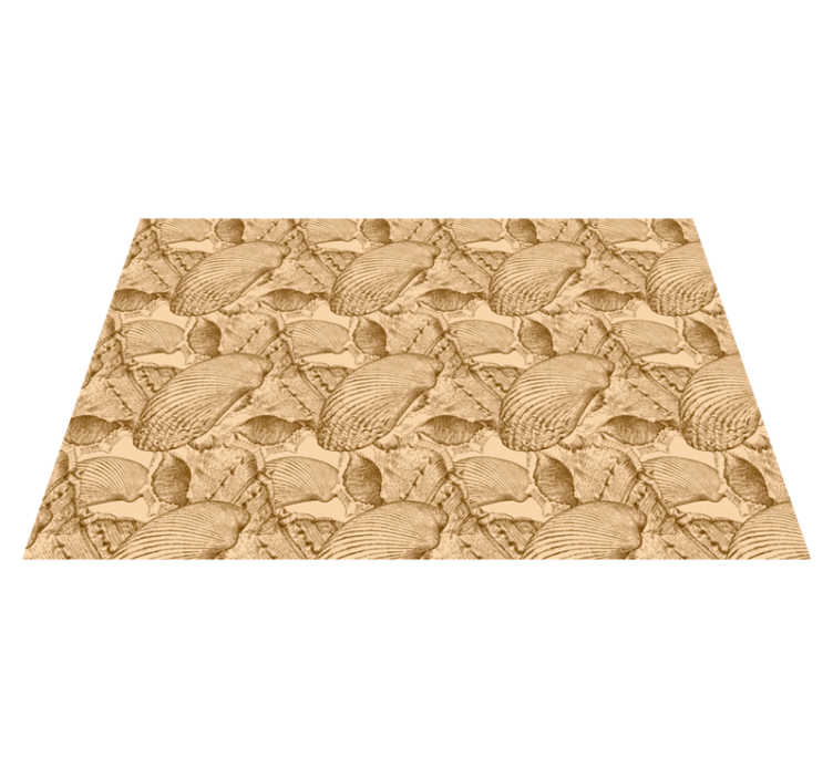 Illustrated Shell Pattern animal vinyl rug - TenStickers