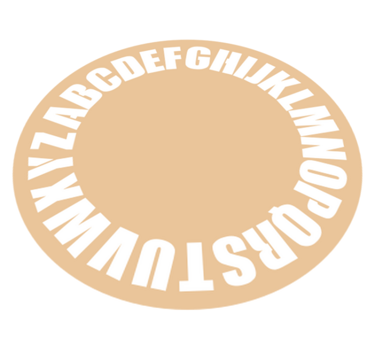 Alphabet Circular Layout alphabet vinyl rug - TenStickers