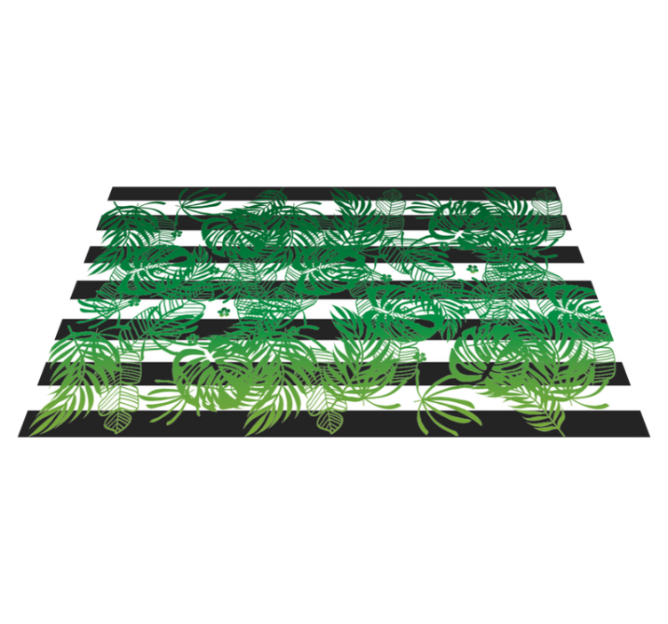 Tropical Leaf Patterns floral rug - TenStickers