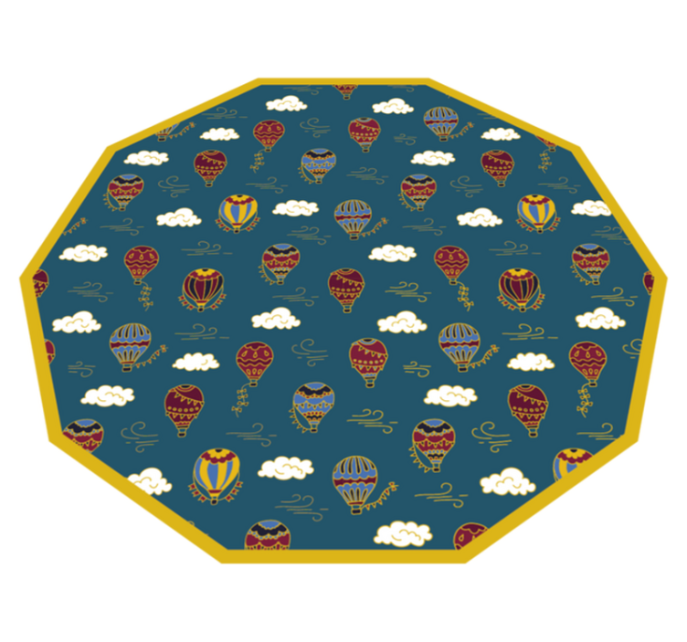 Hot Air Balloons playroom carpet - TenStickers