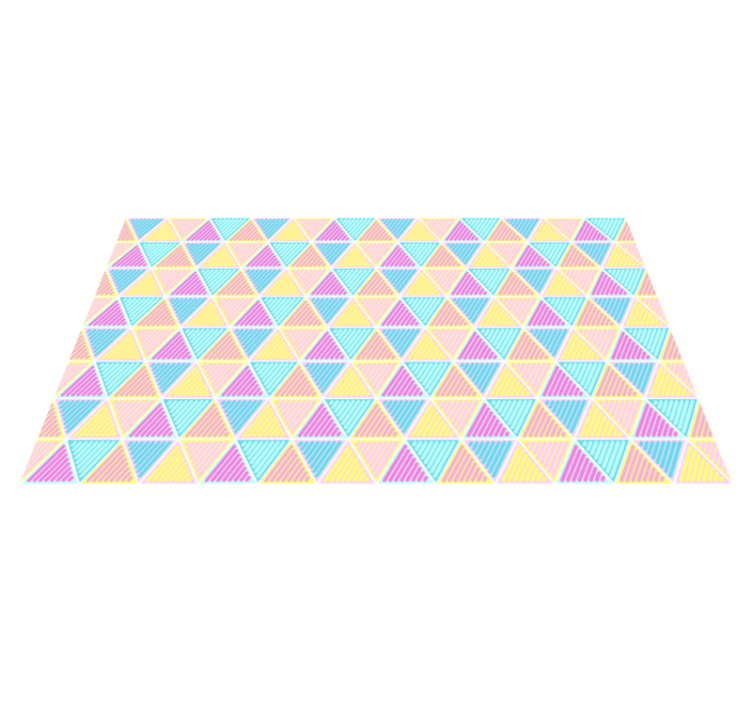pastel triangles colorful tile carpet - TenStickers