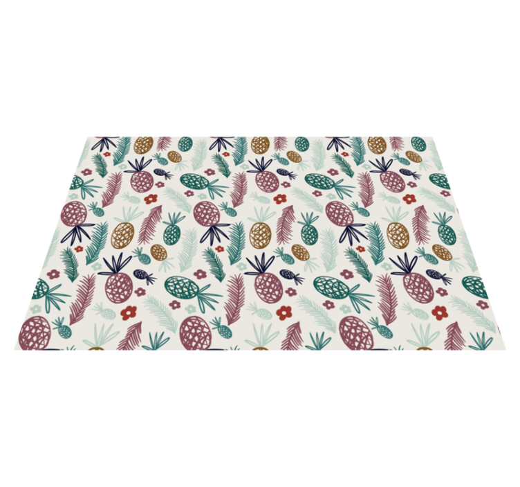 Tropical Fruit Motif floral vinyl rug - TenStickers