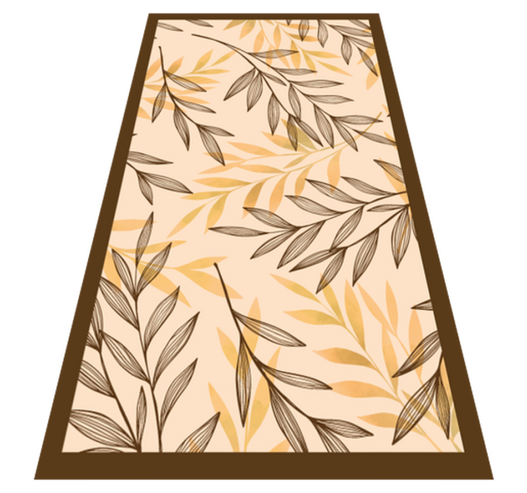 3d vinyl rug leaves nature vinyl rug - TenStickers