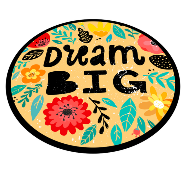 Dream big custom vinyl rug - TenStickers