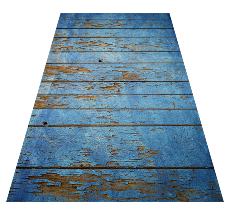 Blue wooden pattern wood flooring - TenStickers