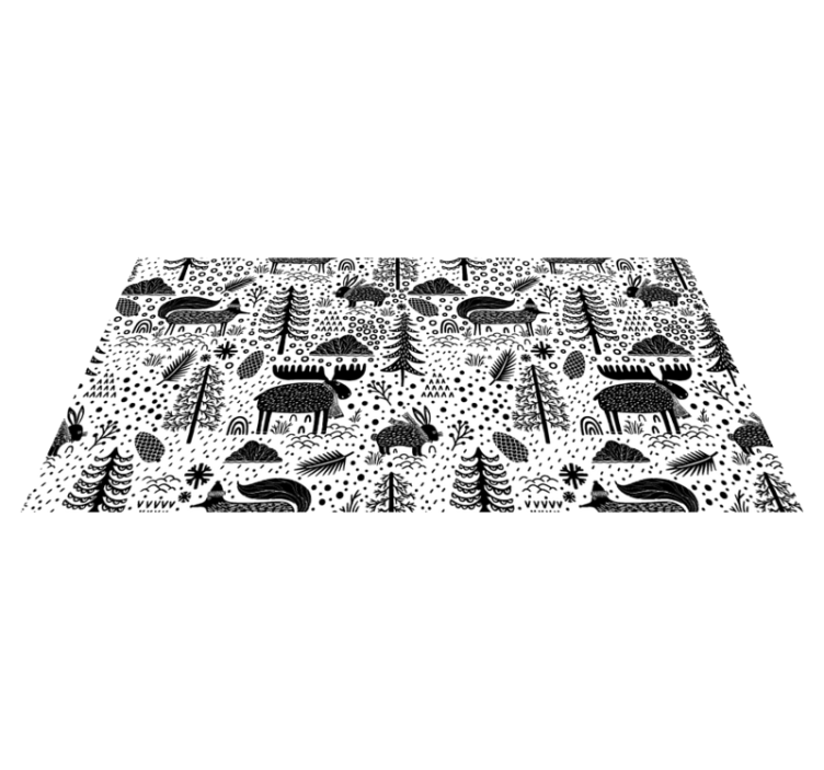 Nature forest wildlife canada animal rug - TenStickers