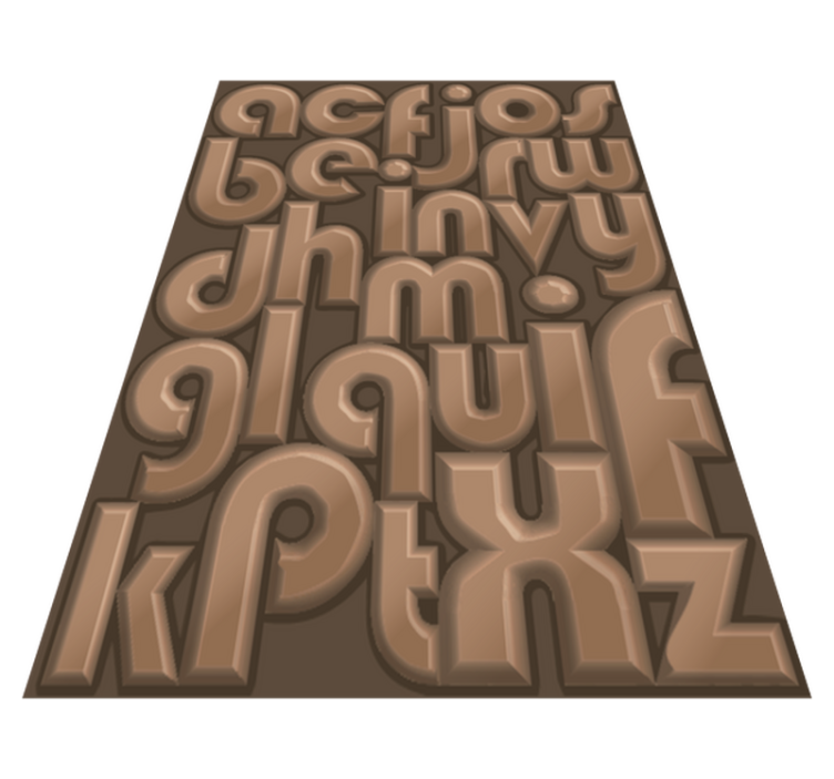 Vinyl rug wood texture with letters custom rug - TenStickers