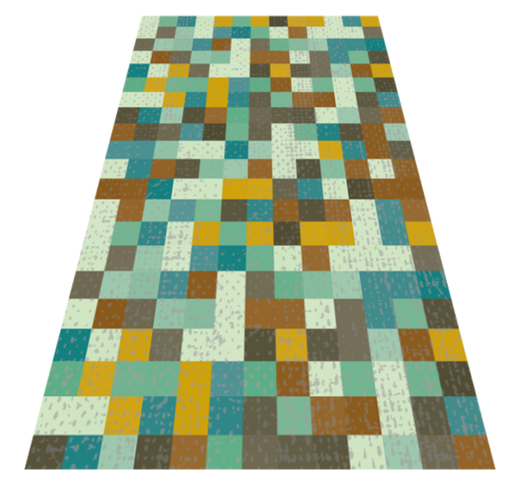 Mosaic Geometry geometric vinyl rug - TenStickers