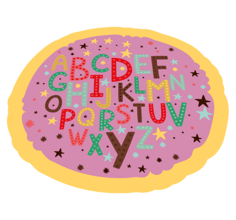 Colourful Alphabet vinyl rug - TenStickers