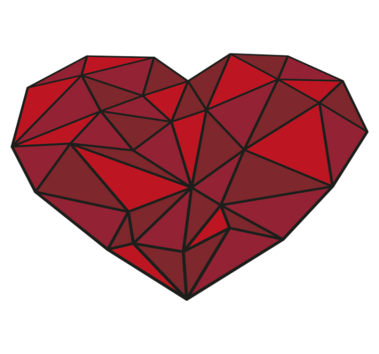Geometric Heart geometric rugs - TenStickers