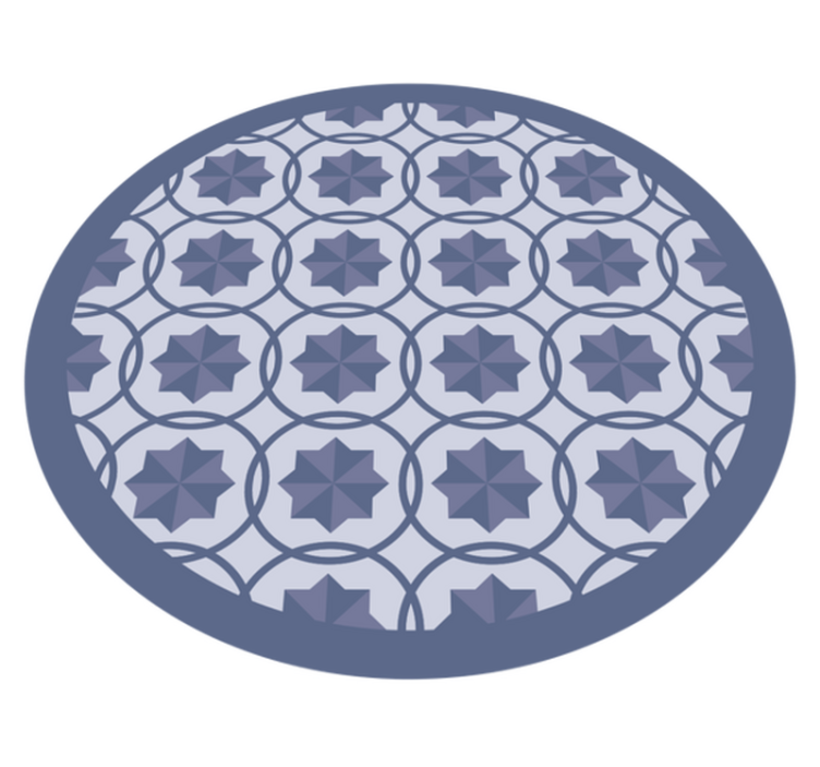 Symmetric Geometric Pattern geometric vinyl rug - TenStickers