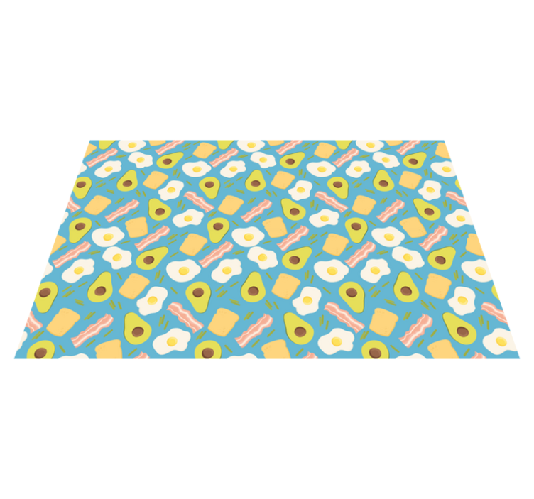 Breakfast Patterns minimal vinyl rug - TenStickers