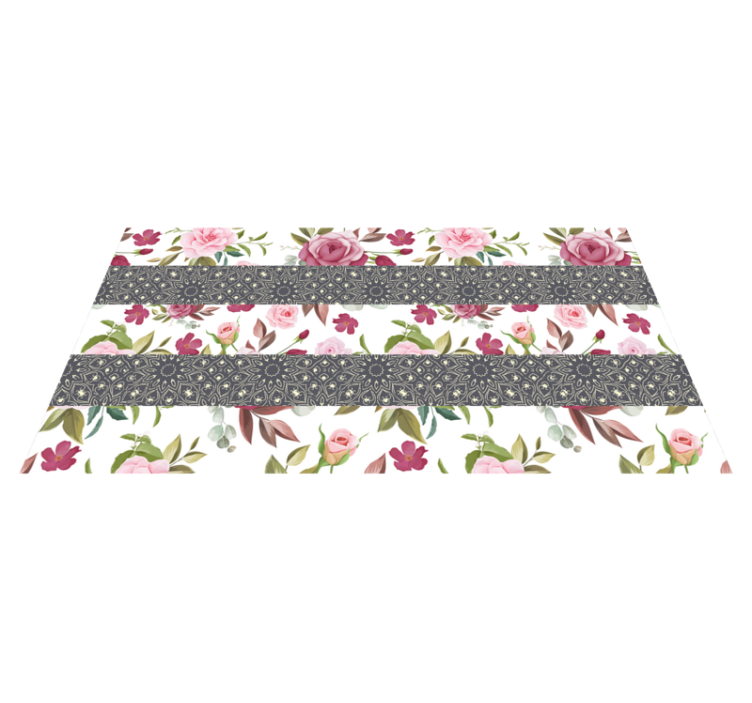 Floral Runner floral vinyl rug - TenStickers
