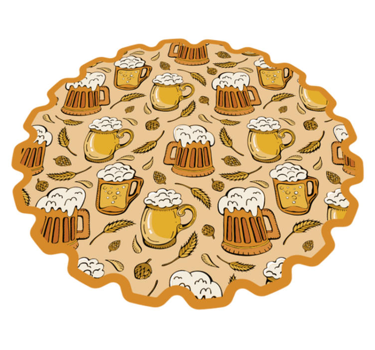 Beer modern rug vinyl carpet - TenStickers