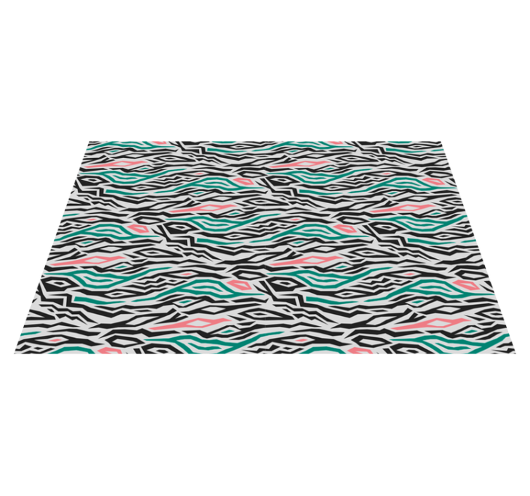 Zebra pattern animal print vinyl rug - TenStickers