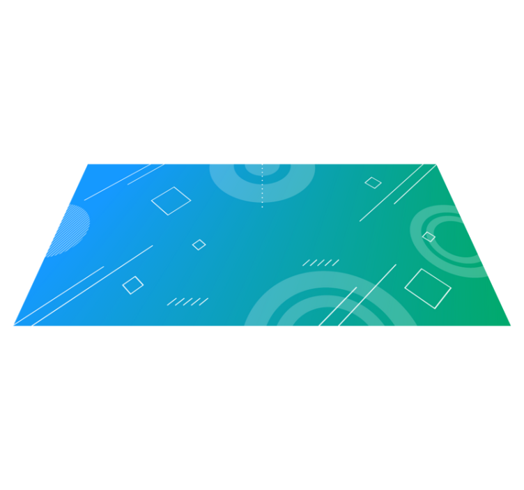 Blue Abstract Geometric Print modern rug - TenStickers