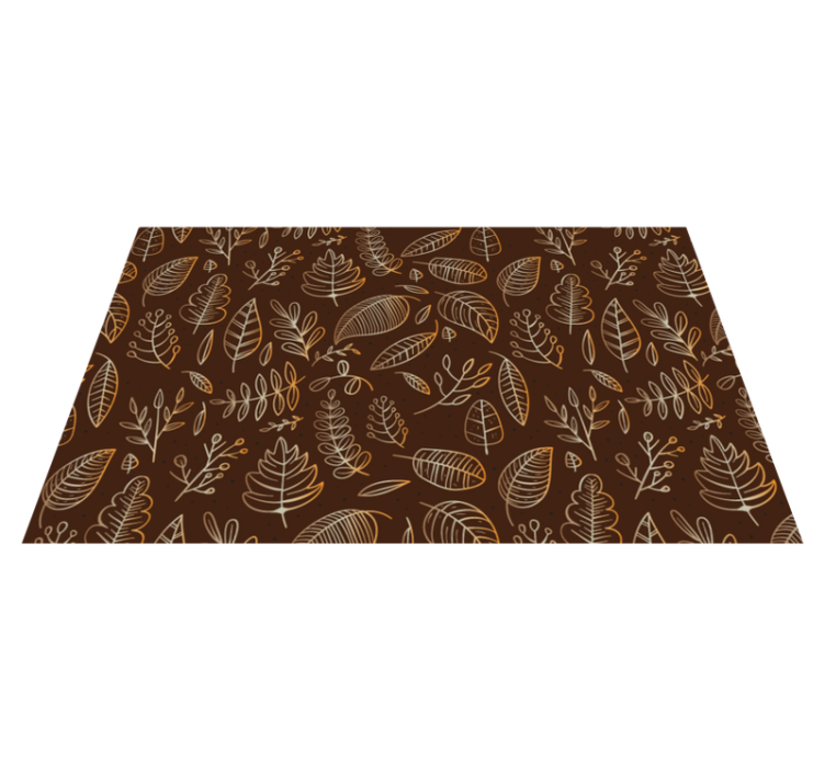 Botanical Autumn floral vinyl rug - TenStickers