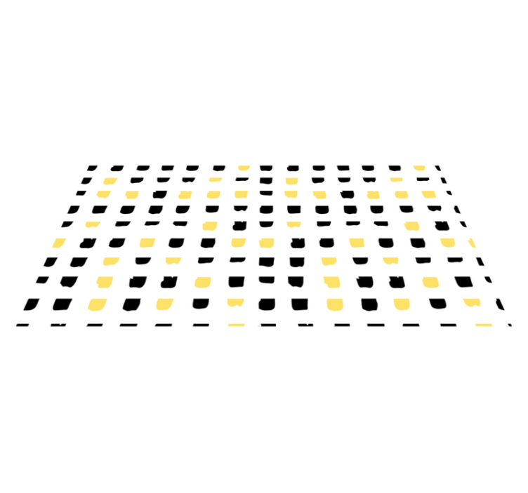 yellow and black dot pattern rectangular rug - TenStickers