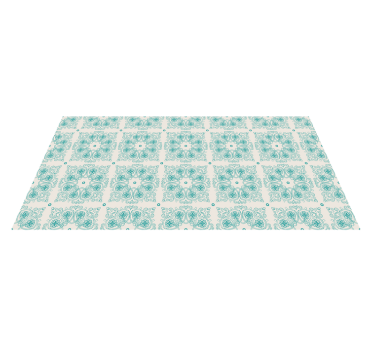 Turquoise tiles tile carpet - TenStickers