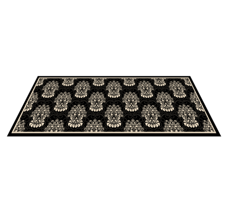 damask decorative tile modern rug - TenStickers