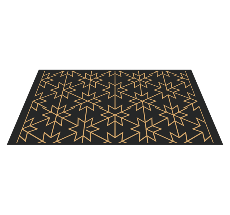 Geometric Starburst geometric vinyl rug - TenStickers