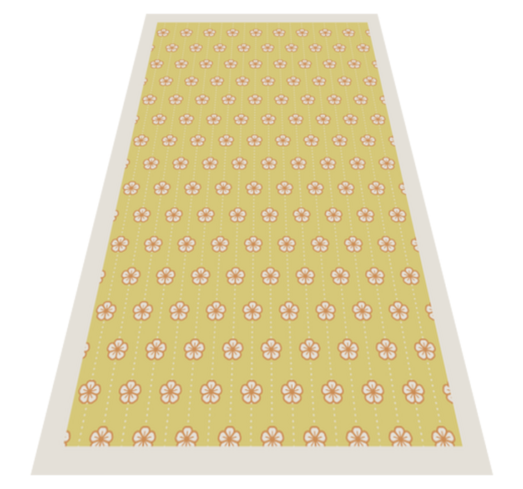 Floral Kitchen Accessory floral vinyl rug - TenStickers