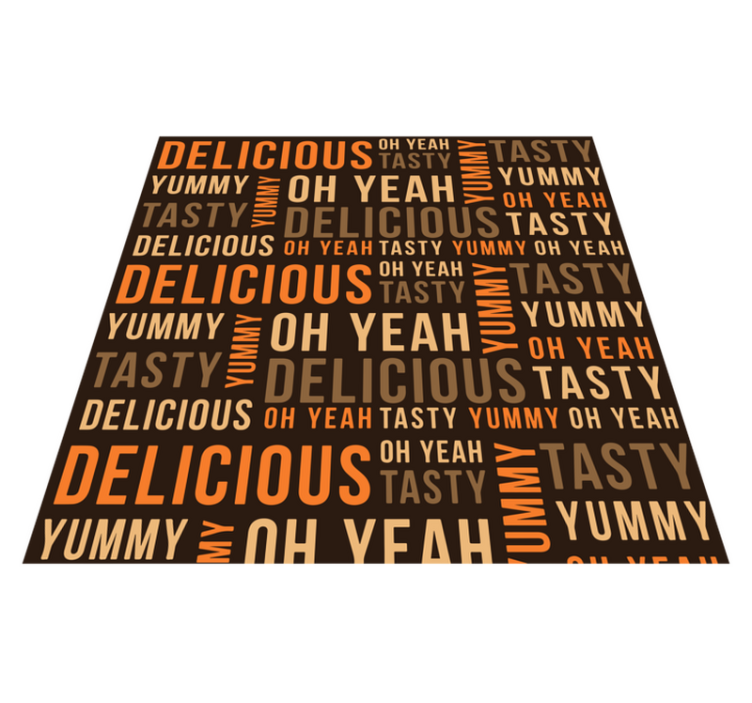 Tasty Delicious Yummy custom rug - TenStickers