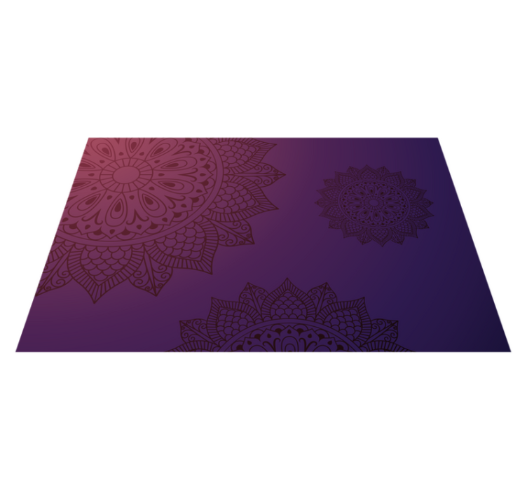 Bright blue and light mandala vinyl rug - TenStickers