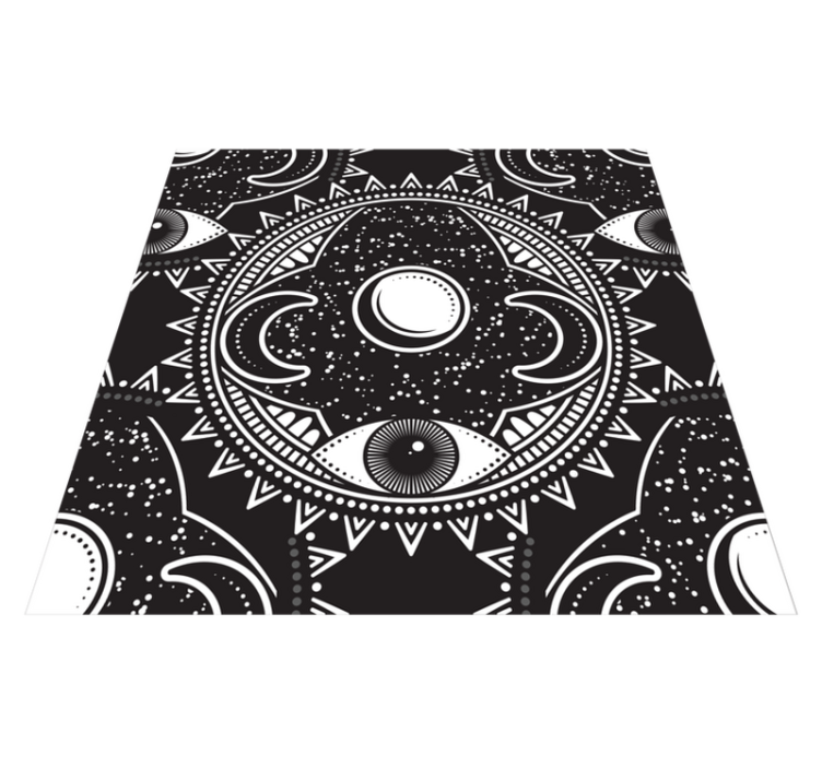 Mandala zodiac theme vinyl rug - TenStickers