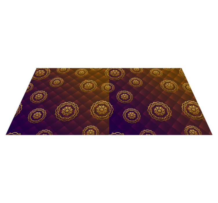 Mandala Motif Overlay mandala vinyl rug - TenStickers