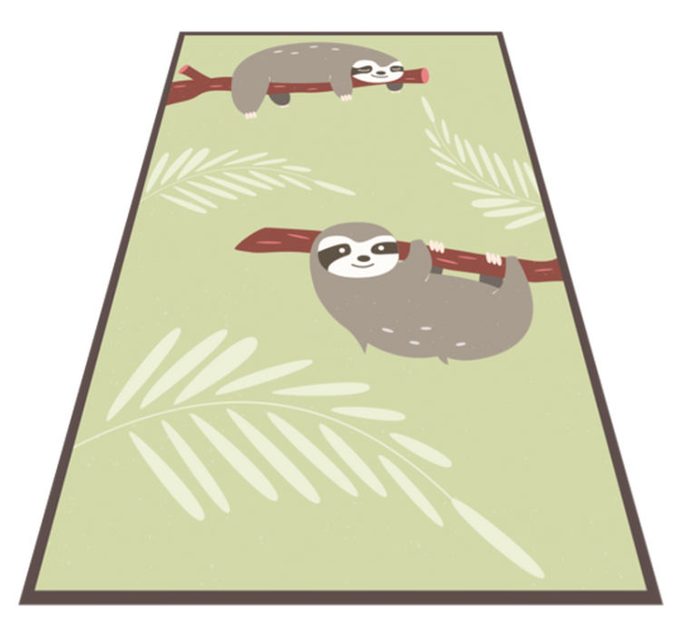 Sloth Nursery Decor nursery vinyl rug - TenStickers