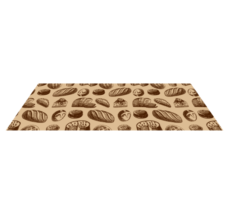 Bakery design kitchen floor tiles - TenStickers