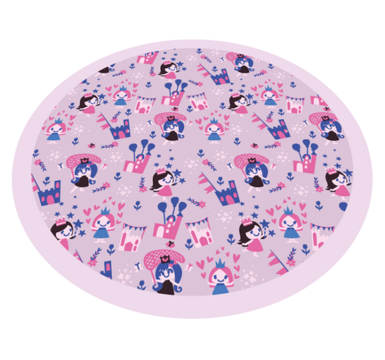 Fairytale Circlet kids vinyl rug - TenStickers