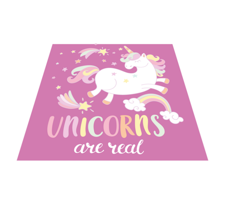 unicorns are real with unicorn animal rug - TenStickers