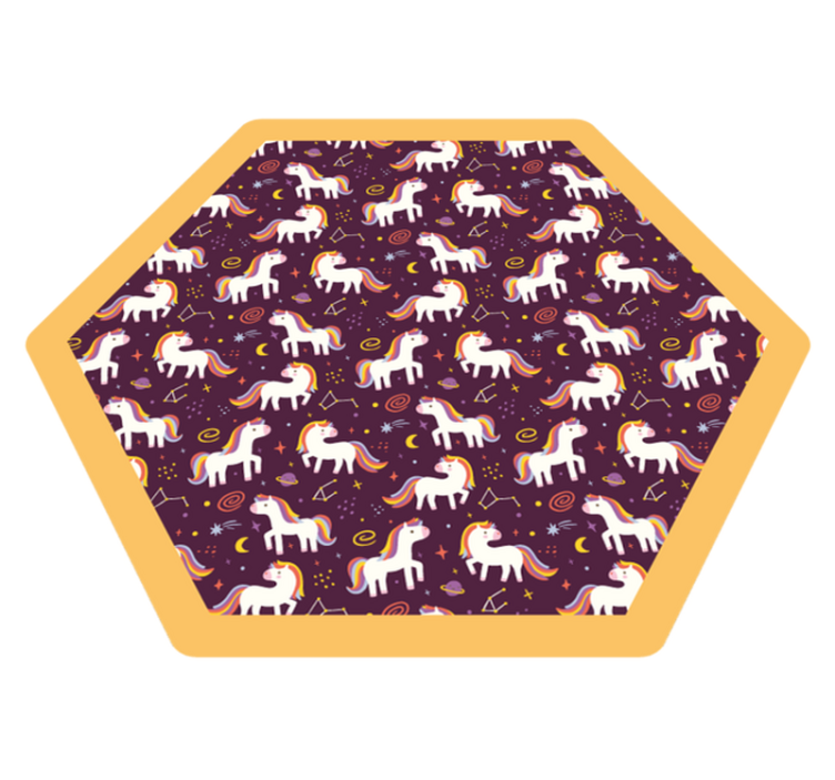 Unicorn Playzone kids vinyl rug - TenStickers