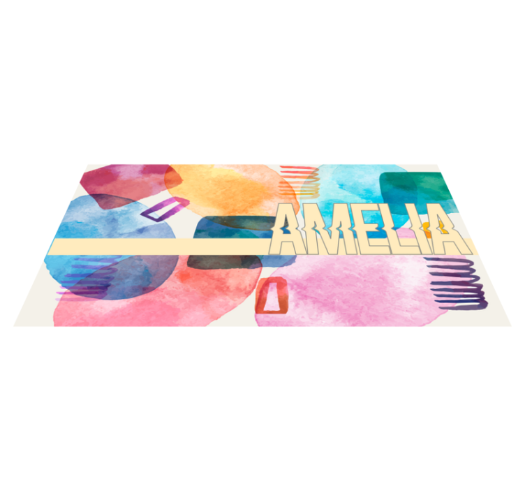 Customized Name custom vinyl rug - TenStickers