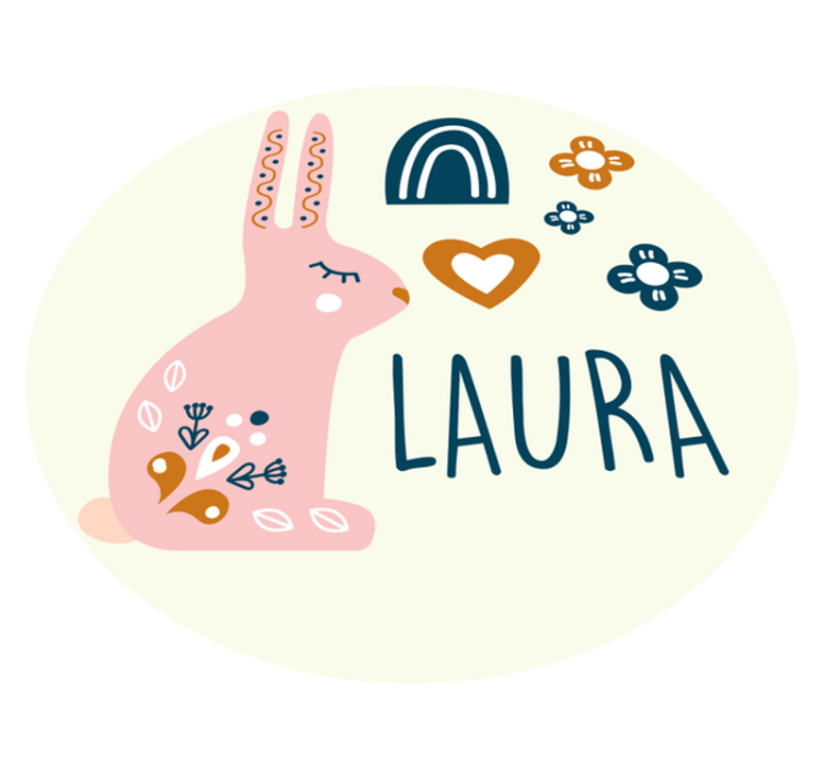 Customizable Bunny custom vinyl rug - TenStickers