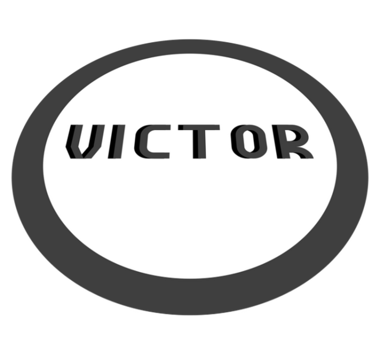 Personalized Monogram custom vinyl rug - TenStickers