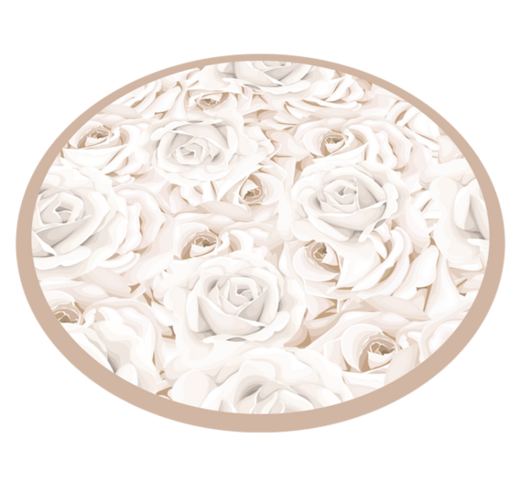 Elegant Rose Pattern floral vinyl rug - TenStickers