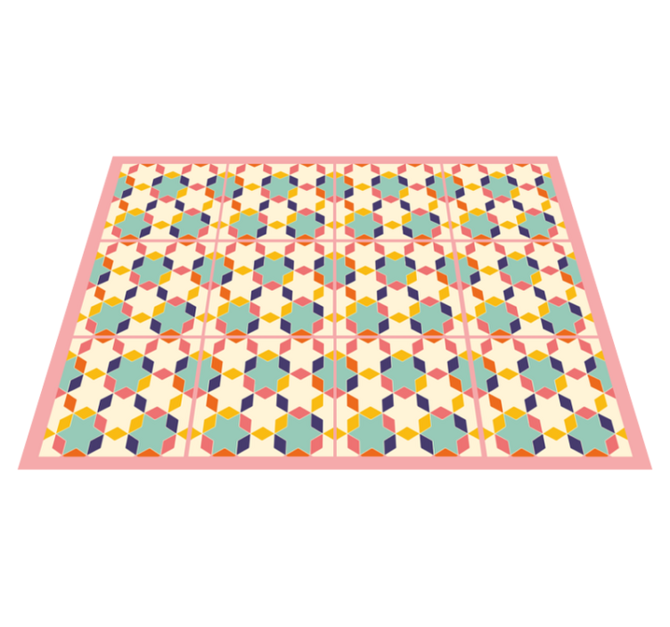 Colorful Tessellation geometric vinyl rug - TenStickers