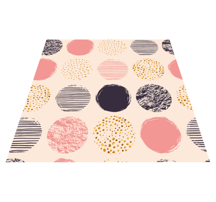 Colorful orbits kids vinyl rug - TenStickers
