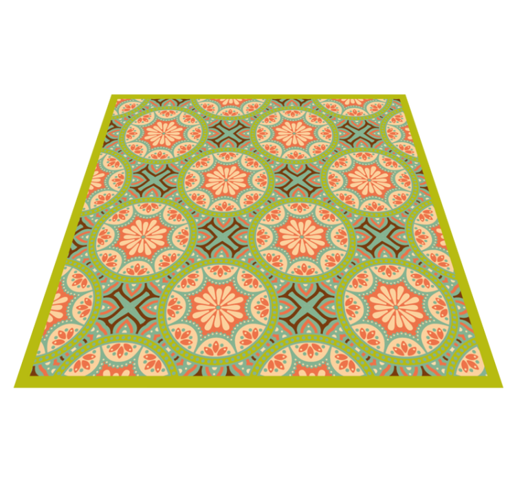 Square Persian green mosaic floor tiles - TenStickers