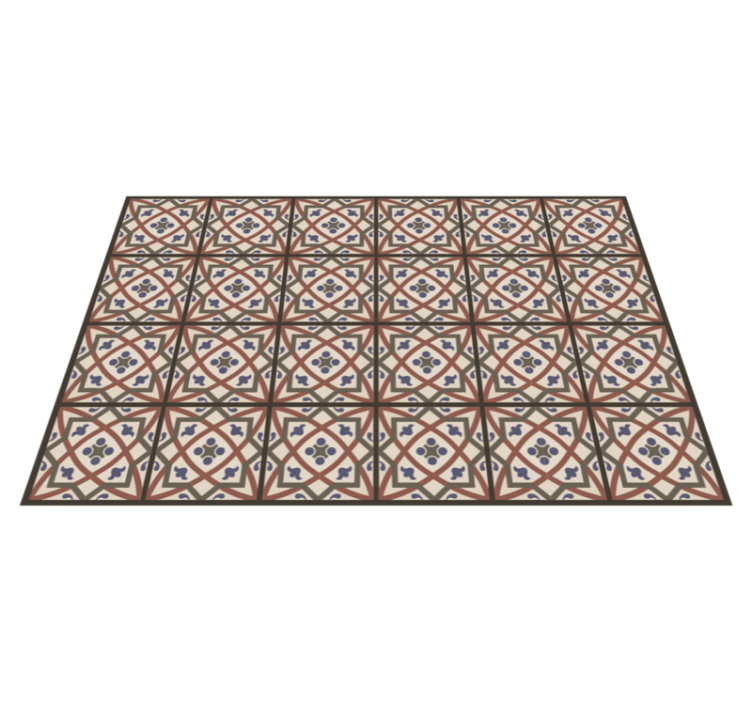 Cheyene vinyl tile modern rug - TenStickers