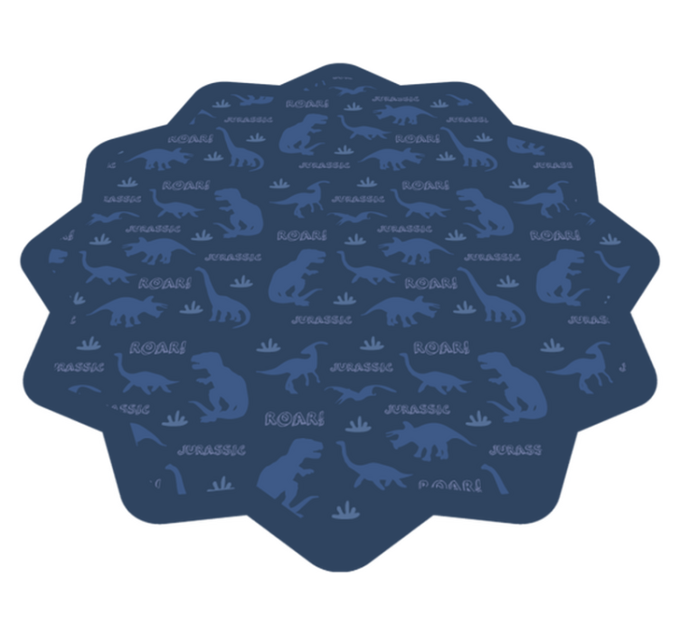 Dinosaur Outlines kids vinyl rug - TenStickers