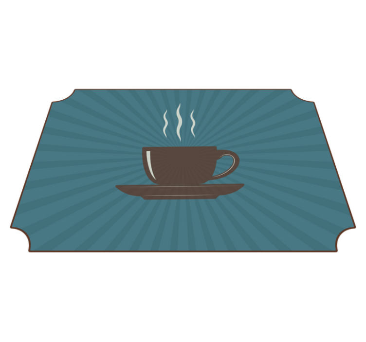 Steaming Coffee custom rug - TenStickers