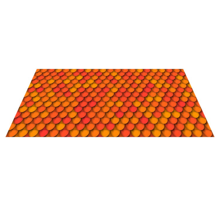 Autumn Scales Pattern textured vinyl rug - TenStickers