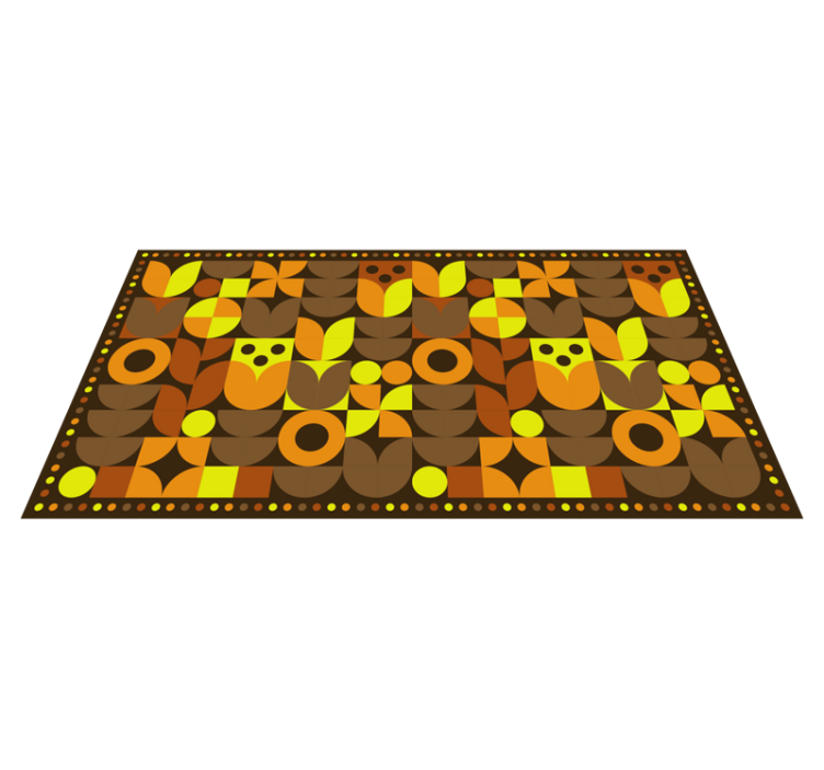 Retro Tile Design tile vinyl rug - TenStickers