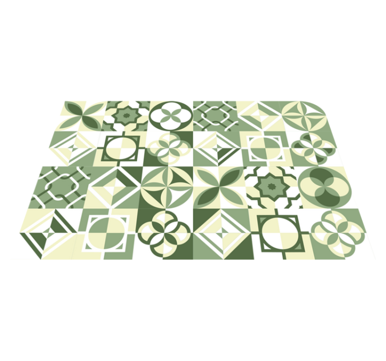 green square tile tile carpet - TenStickers