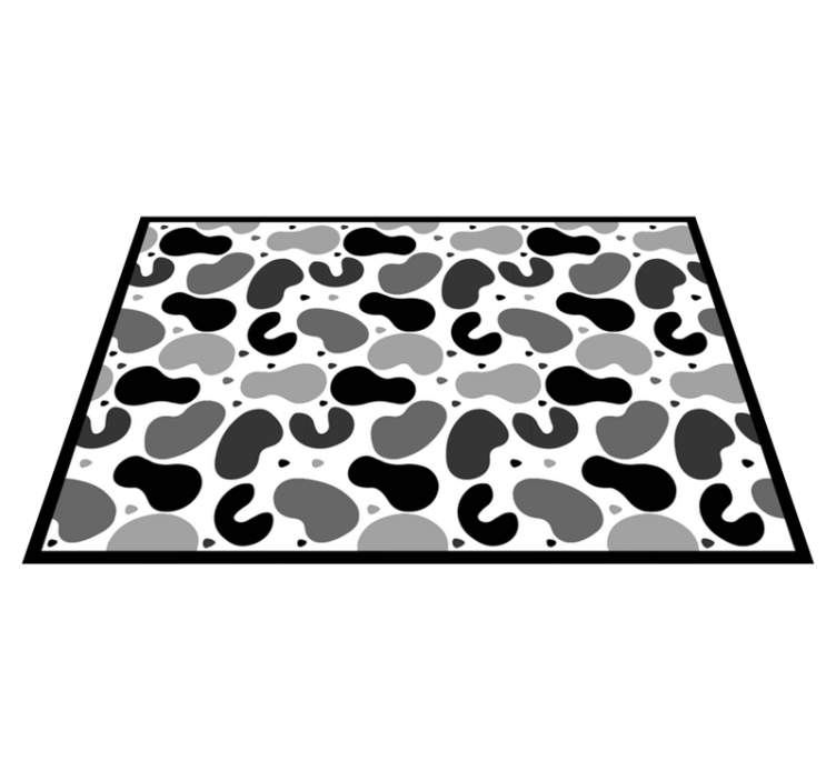 Modern black and white dots modern rug - TenStickers