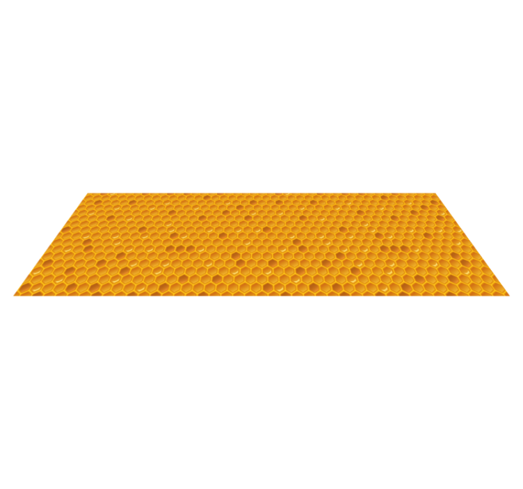 Honeycomb concept kitchen vinyl rug - TenStickers